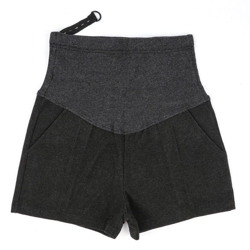 Mune's Cradle High Rise Maternity Shorts with Soft Elastic Belly Band