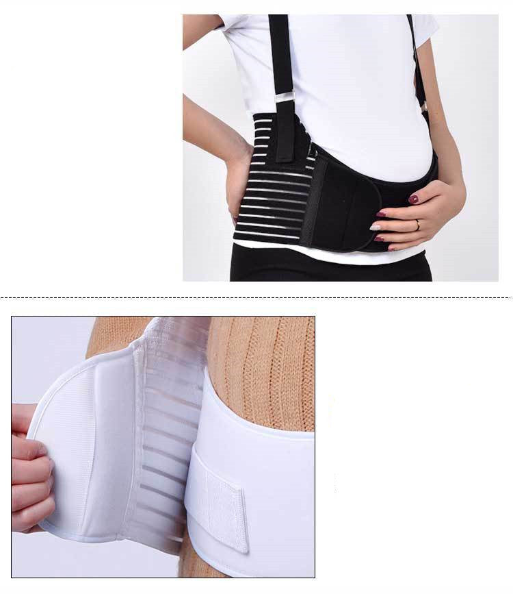 Mune's Cradle Breathable Cotton Maternity Belly Support Belt with Shoulder Straps