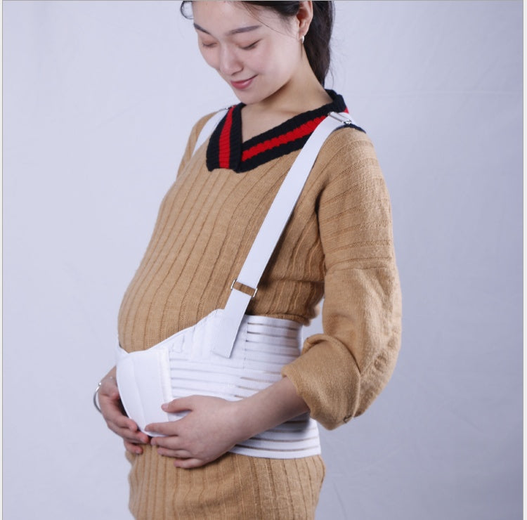 Mune's Cradle Breathable Cotton Maternity Belly Support Belt with Shoulder Straps
