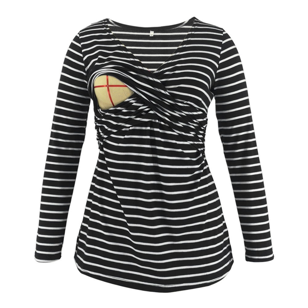 Mune's Cradle Long Sleeve V-Neck Lift-Up Breastfeeding & Pregnancy Shirt