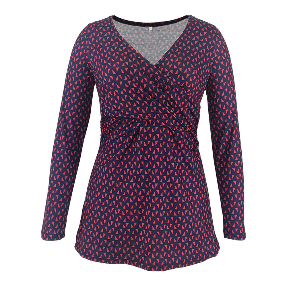 Mune's Cradle Long Sleeve V-Neck Lift-Up Breastfeeding & Pregnancy Shirt