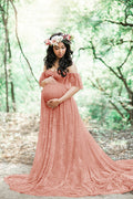 Mune's Cradle Lace Maternity Gown - Soft Flowy Pregnancy Dress