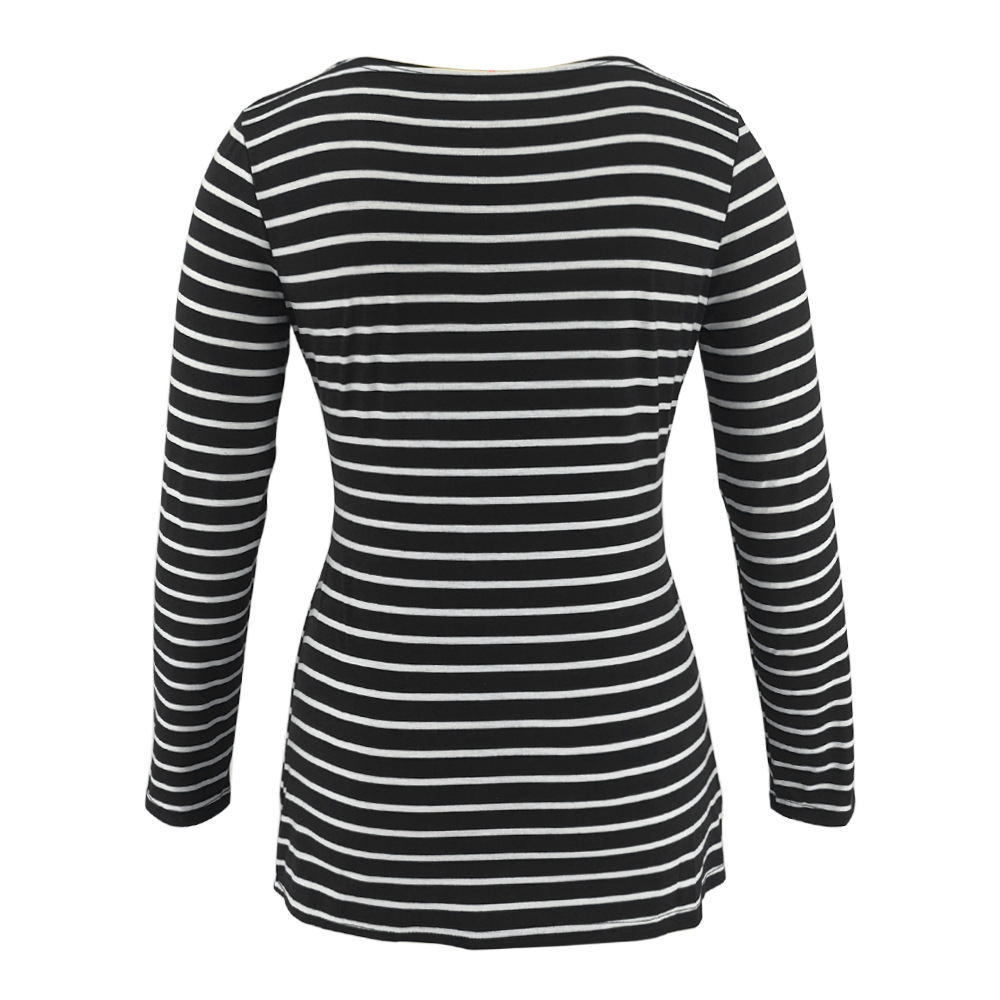 Mune's Cradle Long Sleeve V-Neck Lift-Up Breastfeeding & Pregnancy Shirt