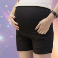 Mune's Cradle Stretchy High Rise Pregnancy Shorts with Pockets & Adjustable Waistband