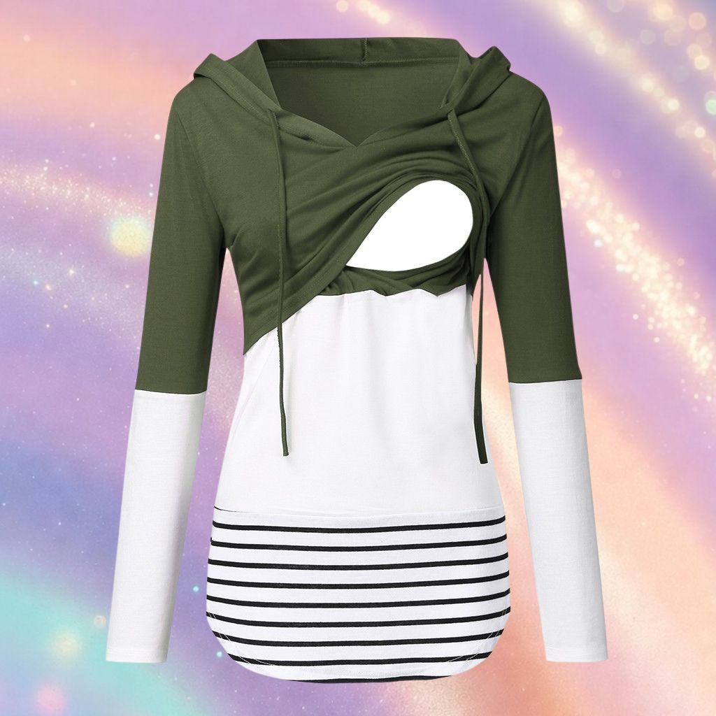 Mune's Cradle Hooded Nursing Sweater - Lift-Up Access