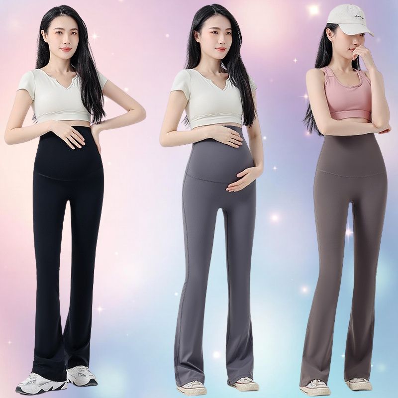 Mune's Cradle High Rise Bell Bottom Maternity Yoga Pants – Stretchy & Cooling