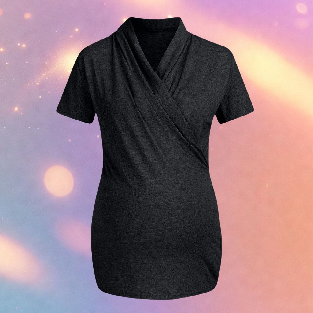 Mune's Cradle V-Cut Pull-Down Breastfeeding & Pregnancy Shirt