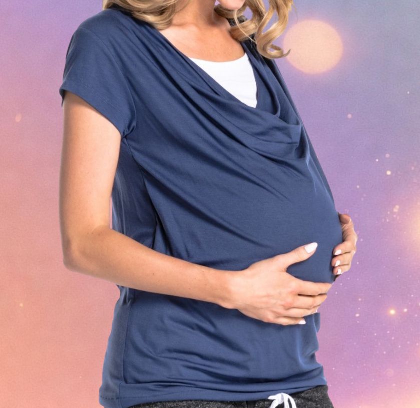 Mune's Cradle V-Cut Pull-Down Breastfeeding & Pregnancy Shirt