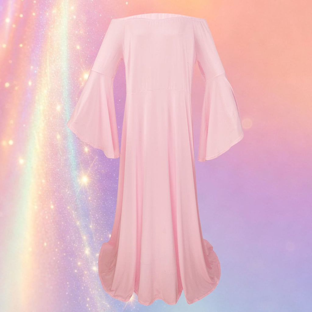 Mune's Cradle Long Flowy Bell Sleeve Pregnancy Photoshoot Dress