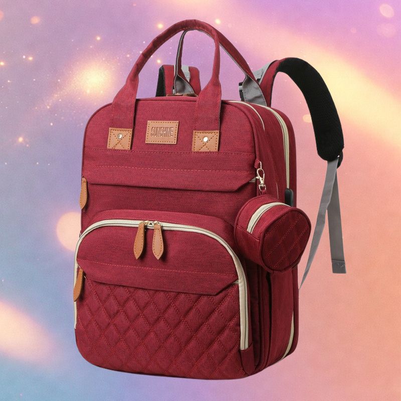 Mune's Cradle Backpack Diaper Bag with Changing Station & Phone Charging Port