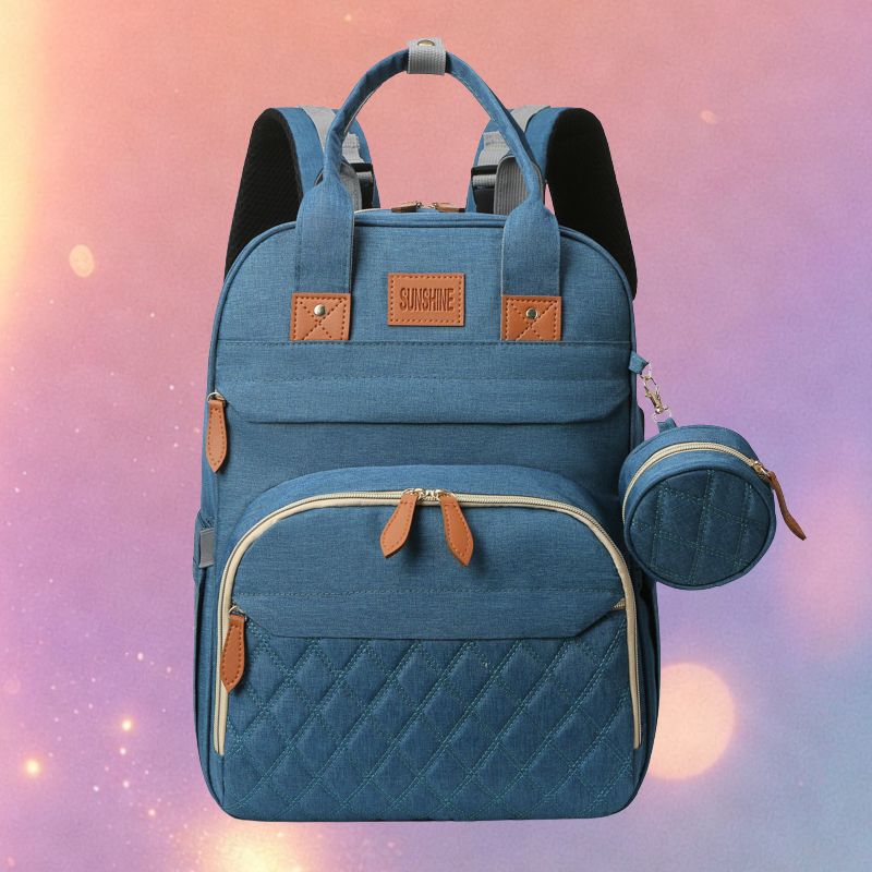 Mune's Cradle Backpack Diaper Bag with Changing Station & Phone Charging Port
