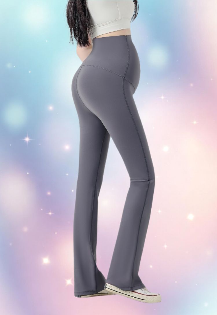 Mune's Cradle High Rise Bell Bottom Maternity Yoga Pants – Stretchy & Cooling