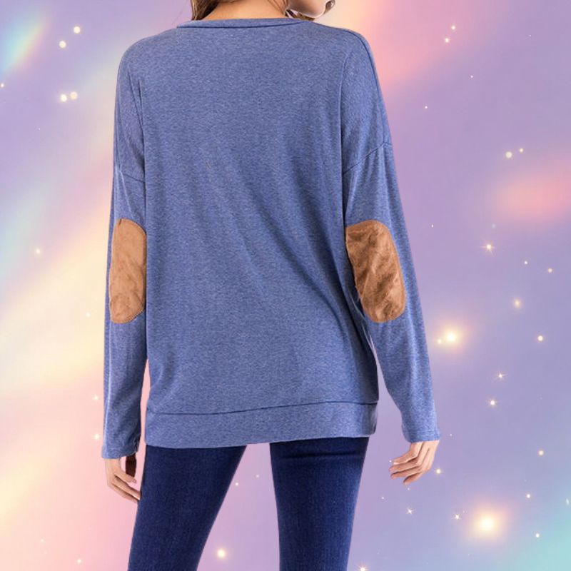 Mune's Cradle Mama Bear Women's Sweater with Elbow Patches – Cotton Blend