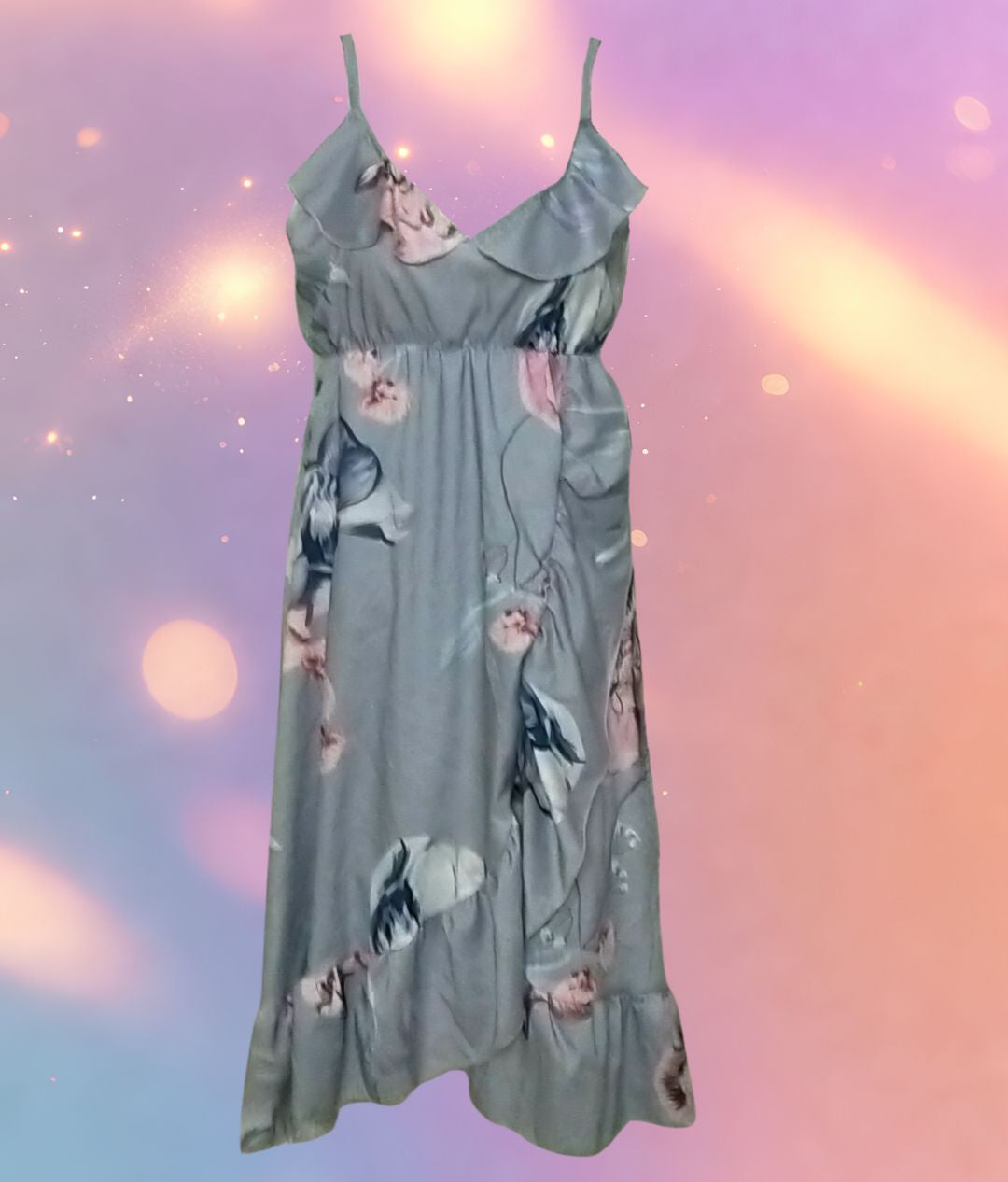 Mune's Cradle Floral Maternity Dress - Flowy Polyester Spring & Summer