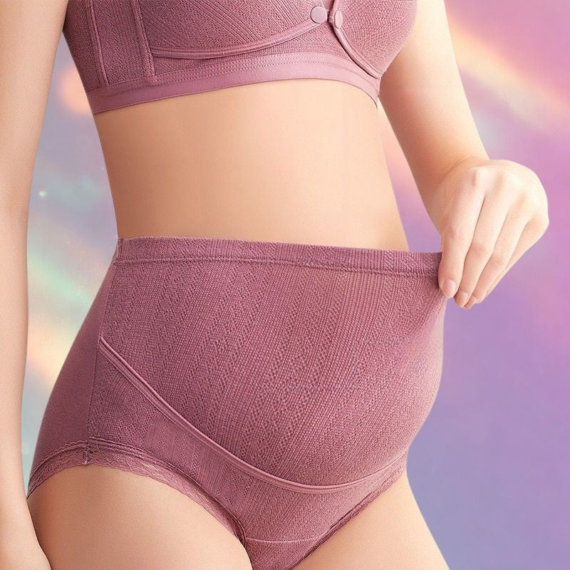 Mune's Cradle High Rise Maternity Panties - Soft Cotton with Adjustable Band