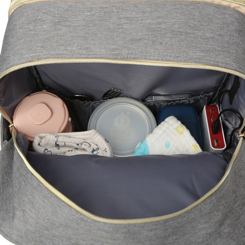 Mune's Cradle Backpack Diaper Bag with Changing Station & Phone Charging Port