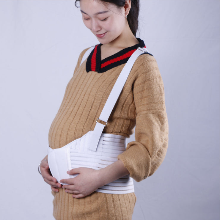 Mune's Cradle Breathable Cotton Maternity Belly Support Belt with Shoulder Straps